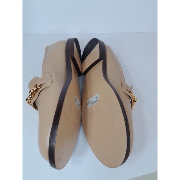 Schutz Dannie Tan Leather Flat Chain Link Loafer Womens Sz 10 B - Picture 8 of 16